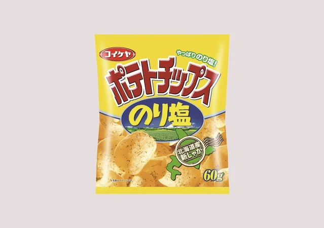 元祖「ポテトチップスのり塩」の挑戦 コイケヤポテトチップス のり塩 さらにおいしくリニューアル