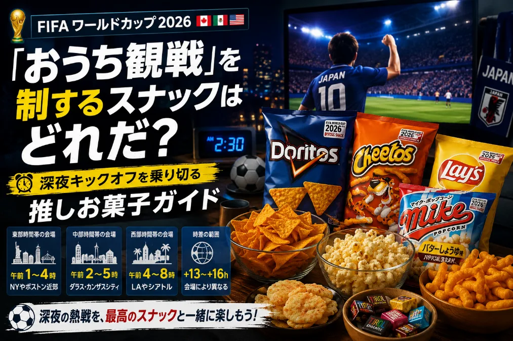 FIFAワールドカップ2026「おうち観戦」を制するスナックはどれだ？ 深夜キックオフを乗り切る 推しお菓子ガイド
