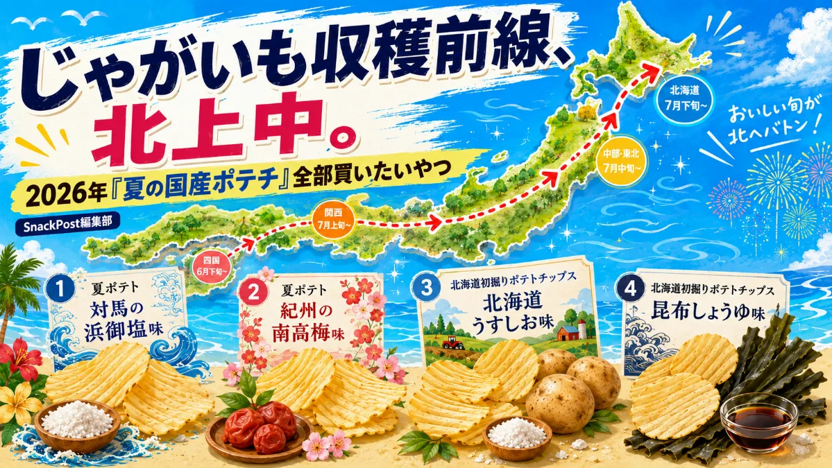 じゃがいも収穫前線、北上中。 2026年「夏の国産ポテチ」 全部買いたいやつ