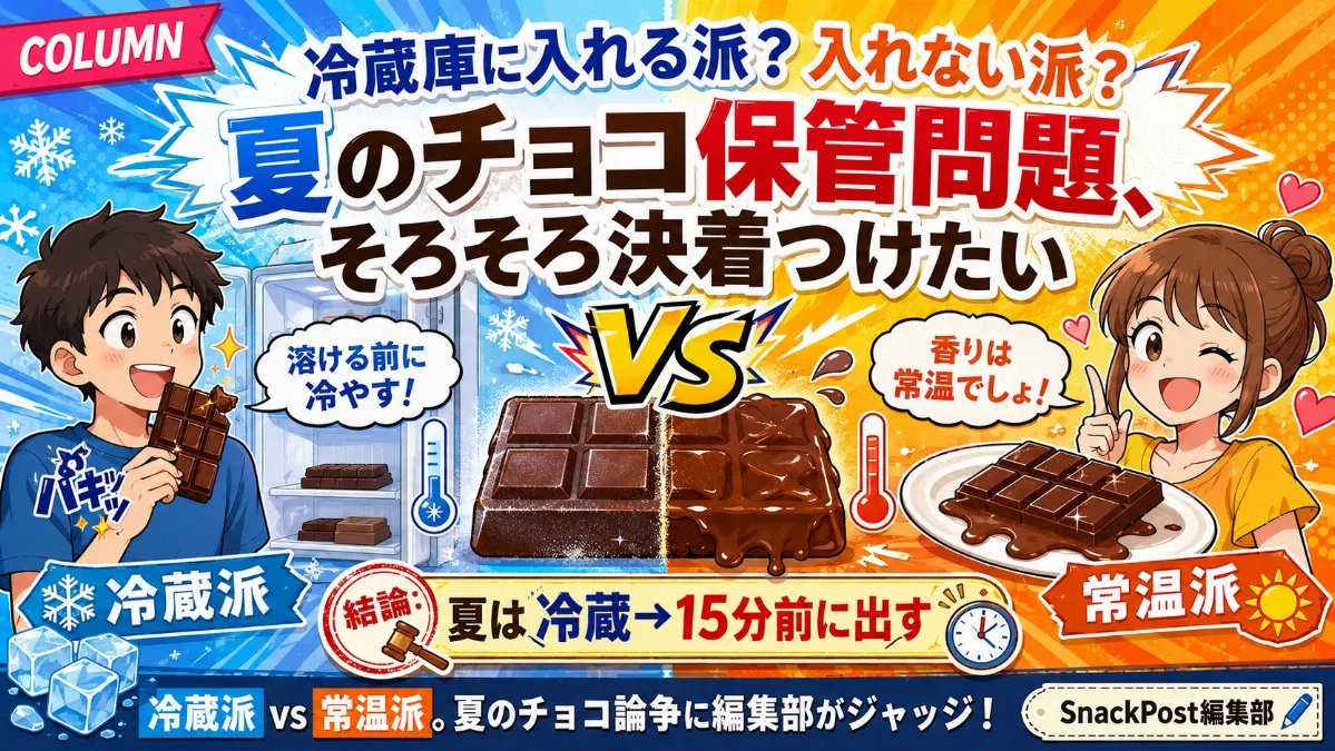 冷蔵庫に入れる派？入れない派？ 夏のチョコ保管問題、 そろそろ決着つけたい